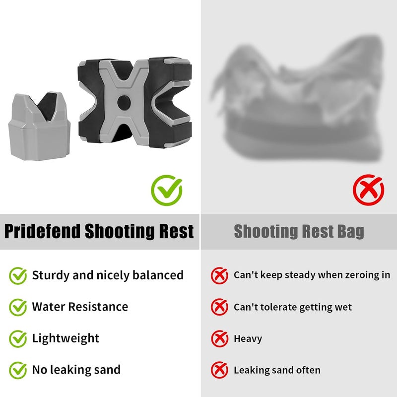 Pridefend Shooting Rest Non-Slip Block Bench Rest for Rifle and Pistol,Durable Construction and Surface Water Resistance Shooting Bench Rest for Shot Stabilization and Sighting in Rifles - Image 3
